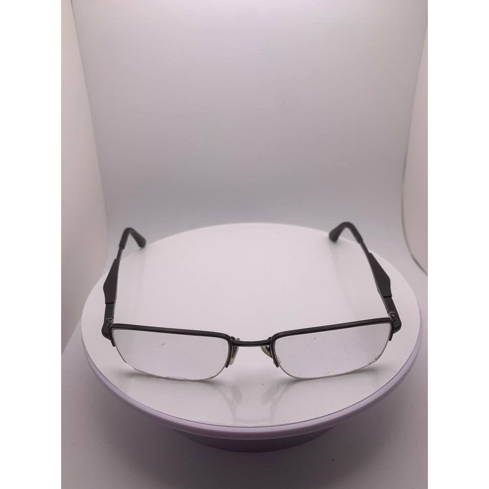 Ray-Ban Matte Black Semi Rimless Rectangular Optical Glasses Unisex Frames Only